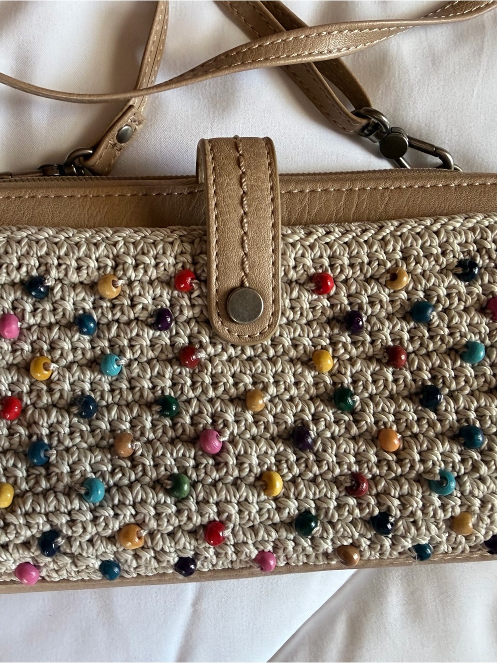 The Sak Multi-Colored Beaded Crochet Crossbody Purse/Wallet - Picture 5 of 9